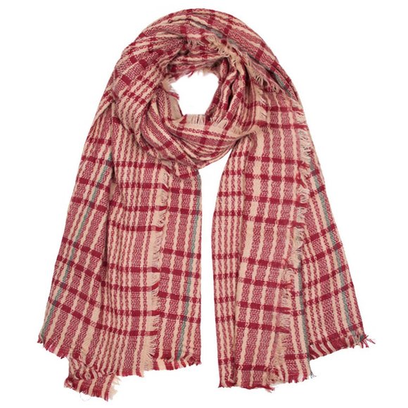Elegant Essence Oversize Soft Plaid Pattern Scarf - Picture 1 of 2